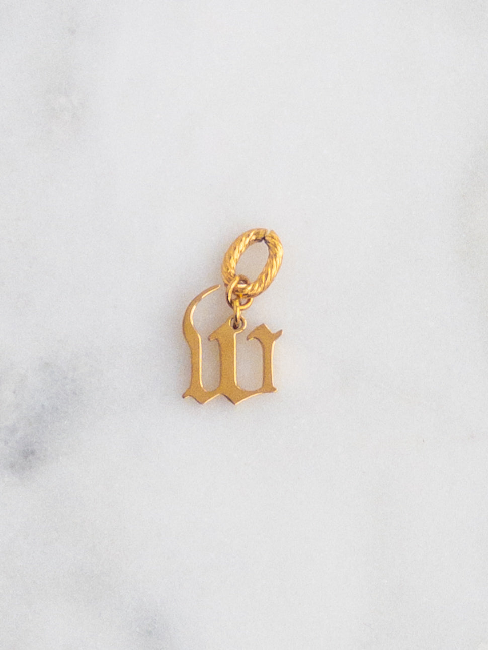 Old English Letter Charm