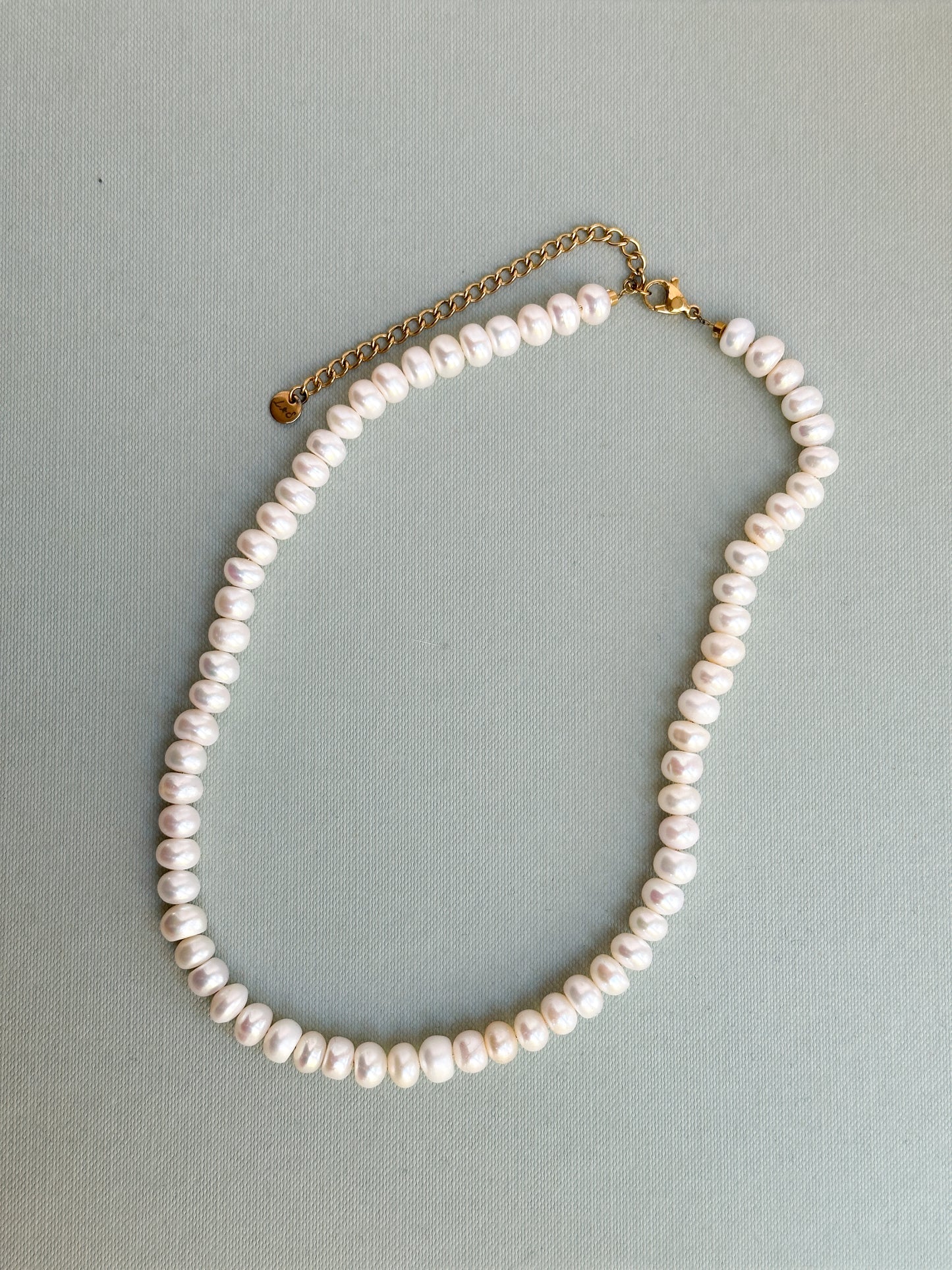 Button Pearl Necklace