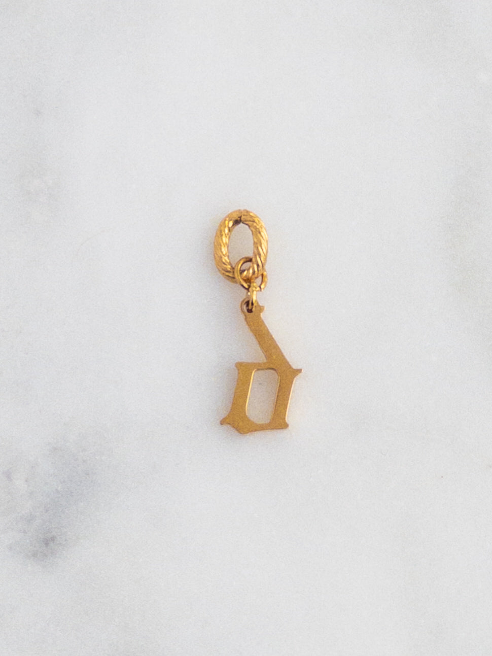 Old English Letter Charm