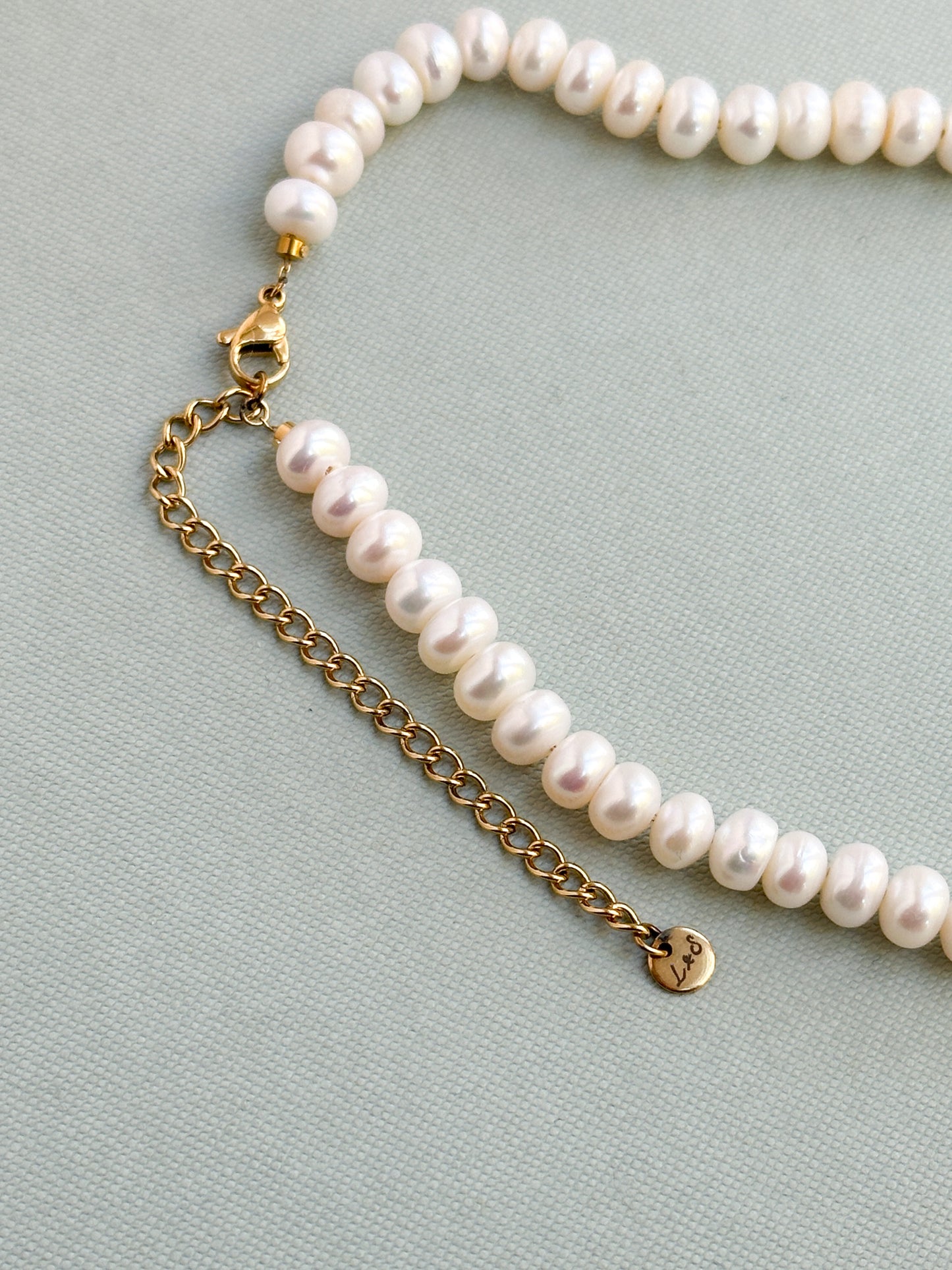 Button Pearl Necklace