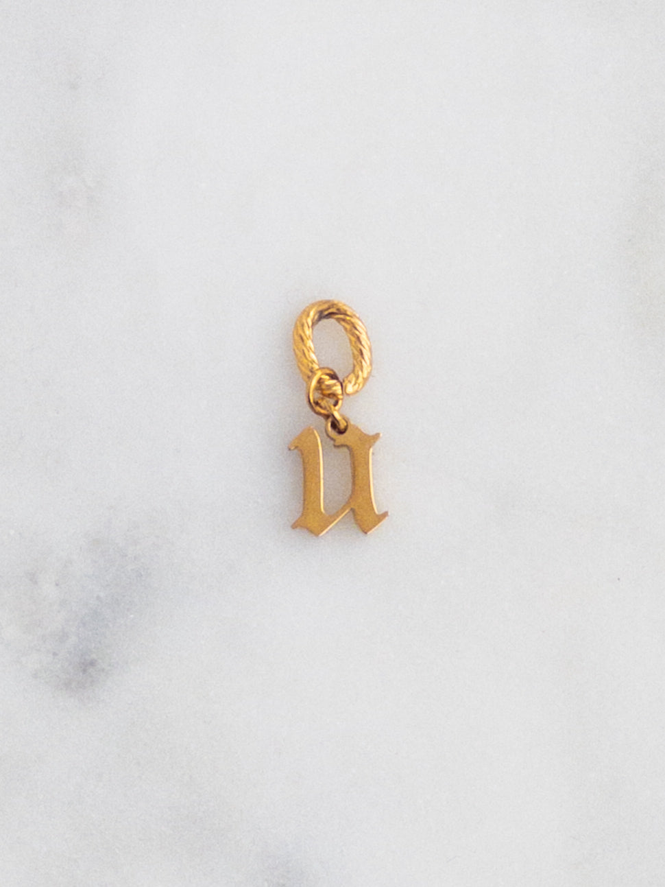 Old English Letter Charm