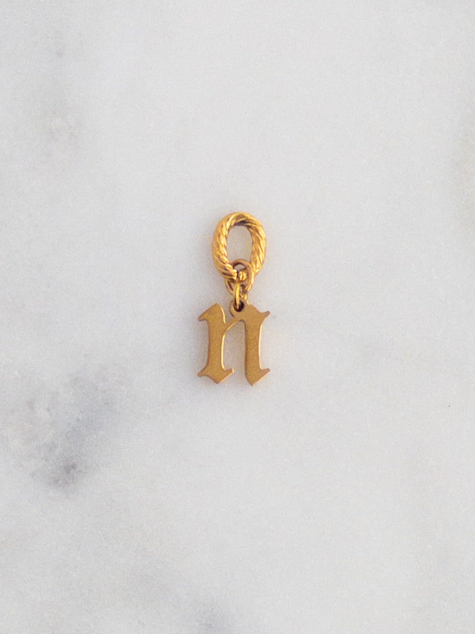 Old English Letter Charm