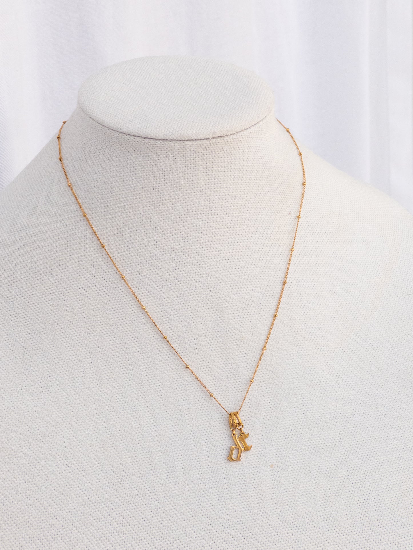 Old English Letter Charm