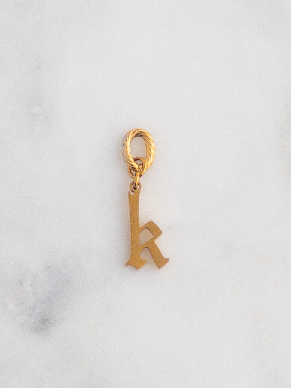 Old English Letter Charm