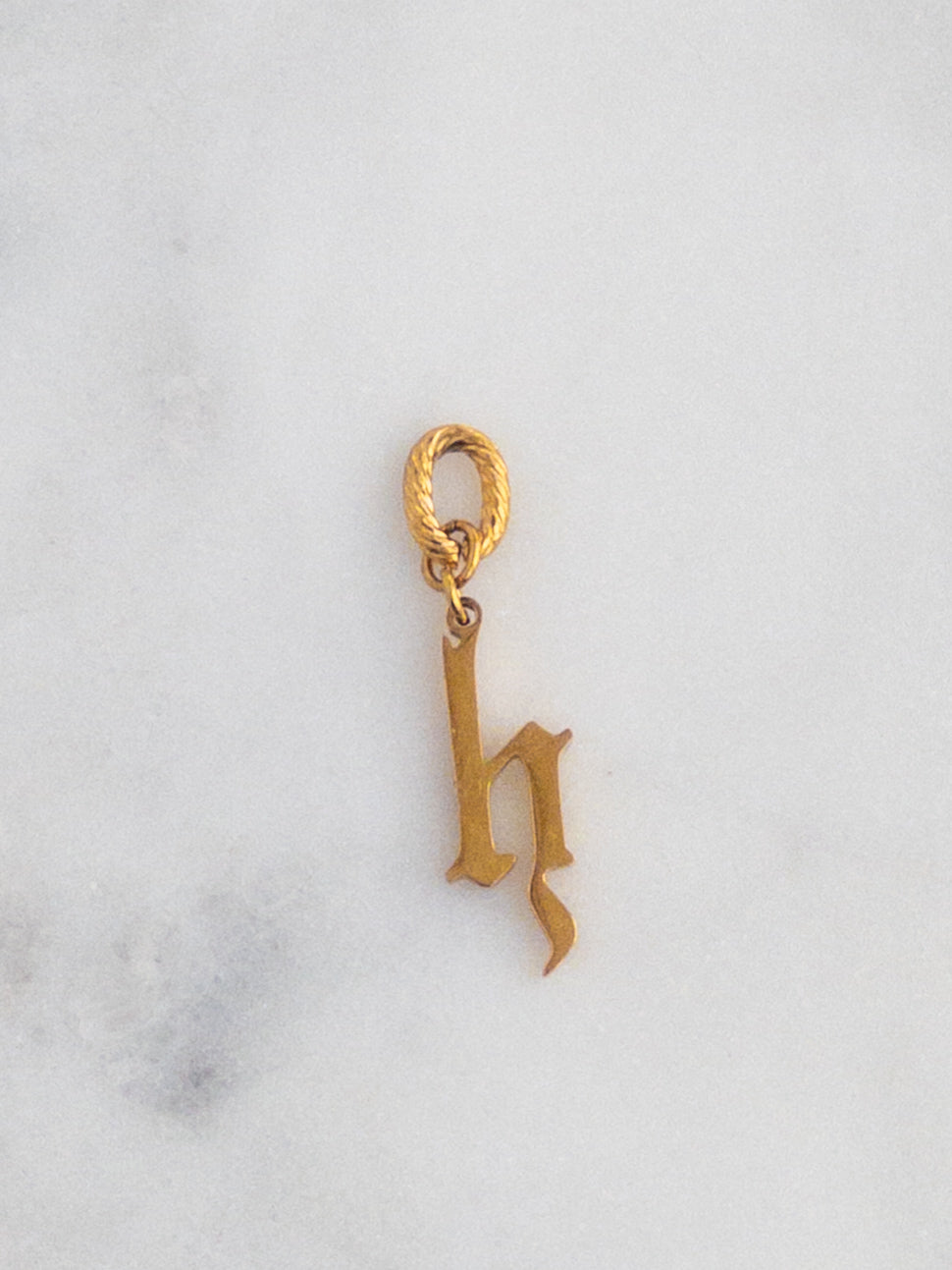 Old English Letter Charm
