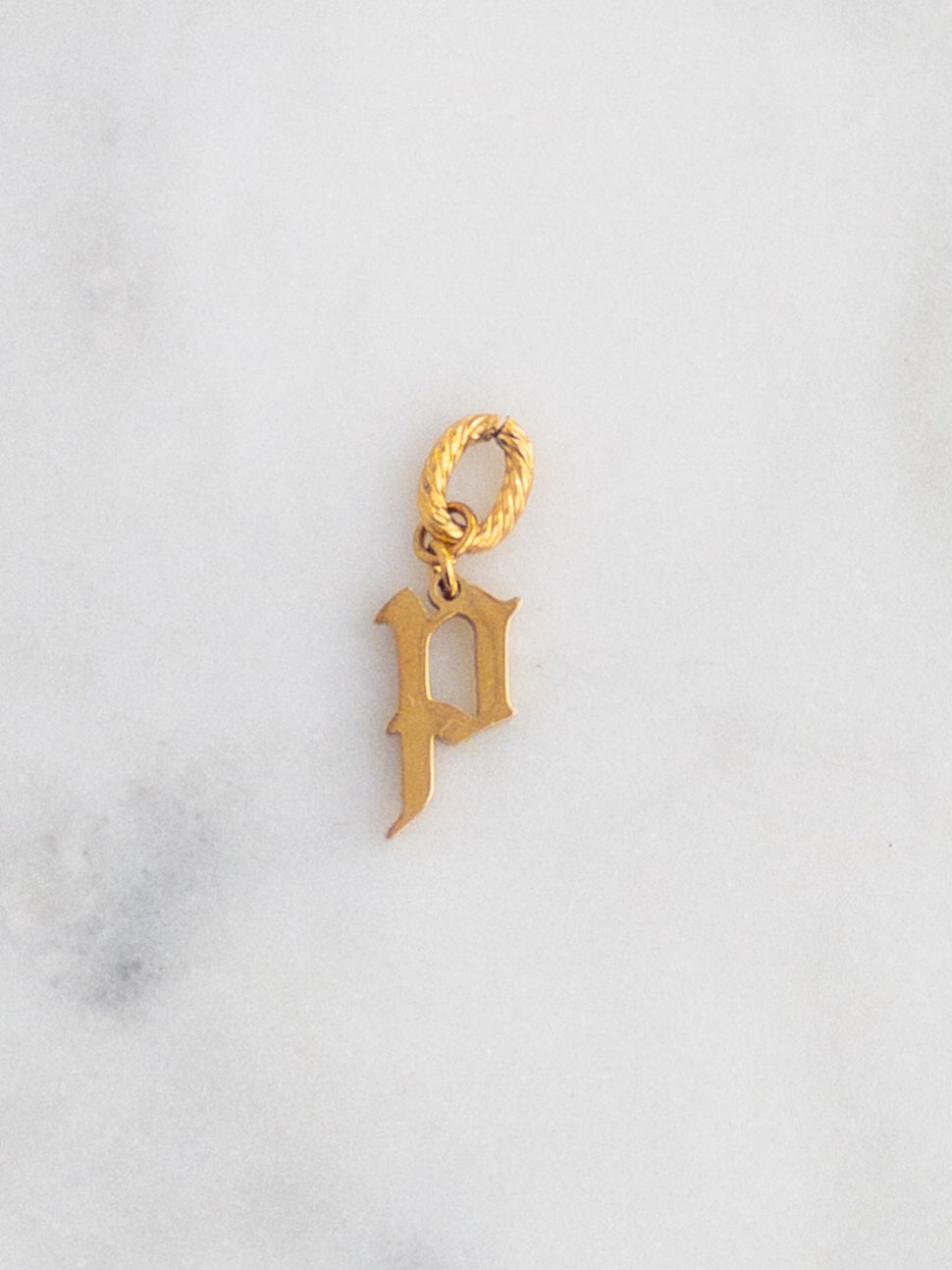 Old English Letter Charm