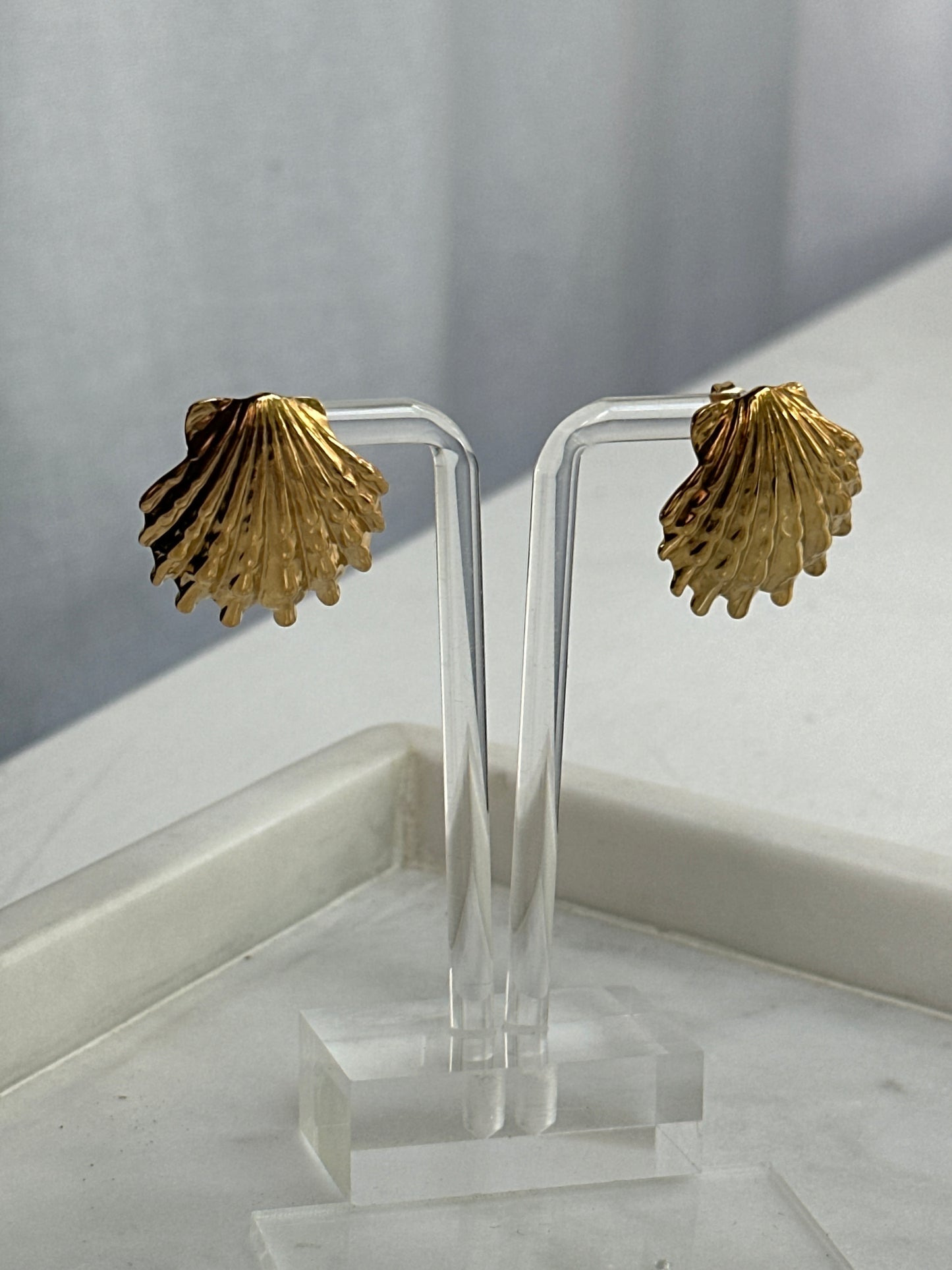 Large Scallop Earrings
