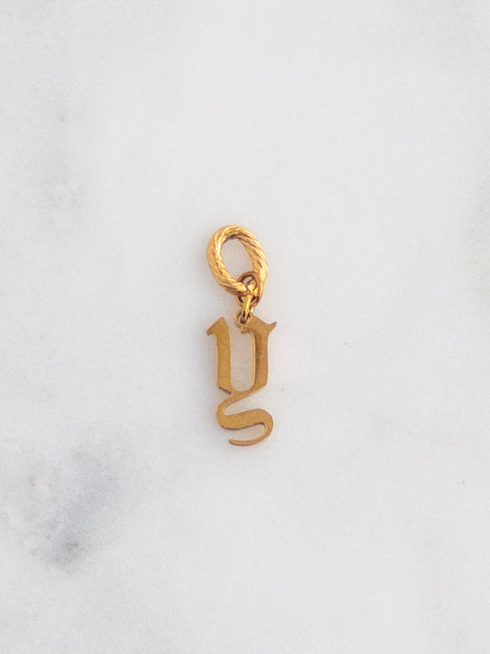 Old English Letter Charm