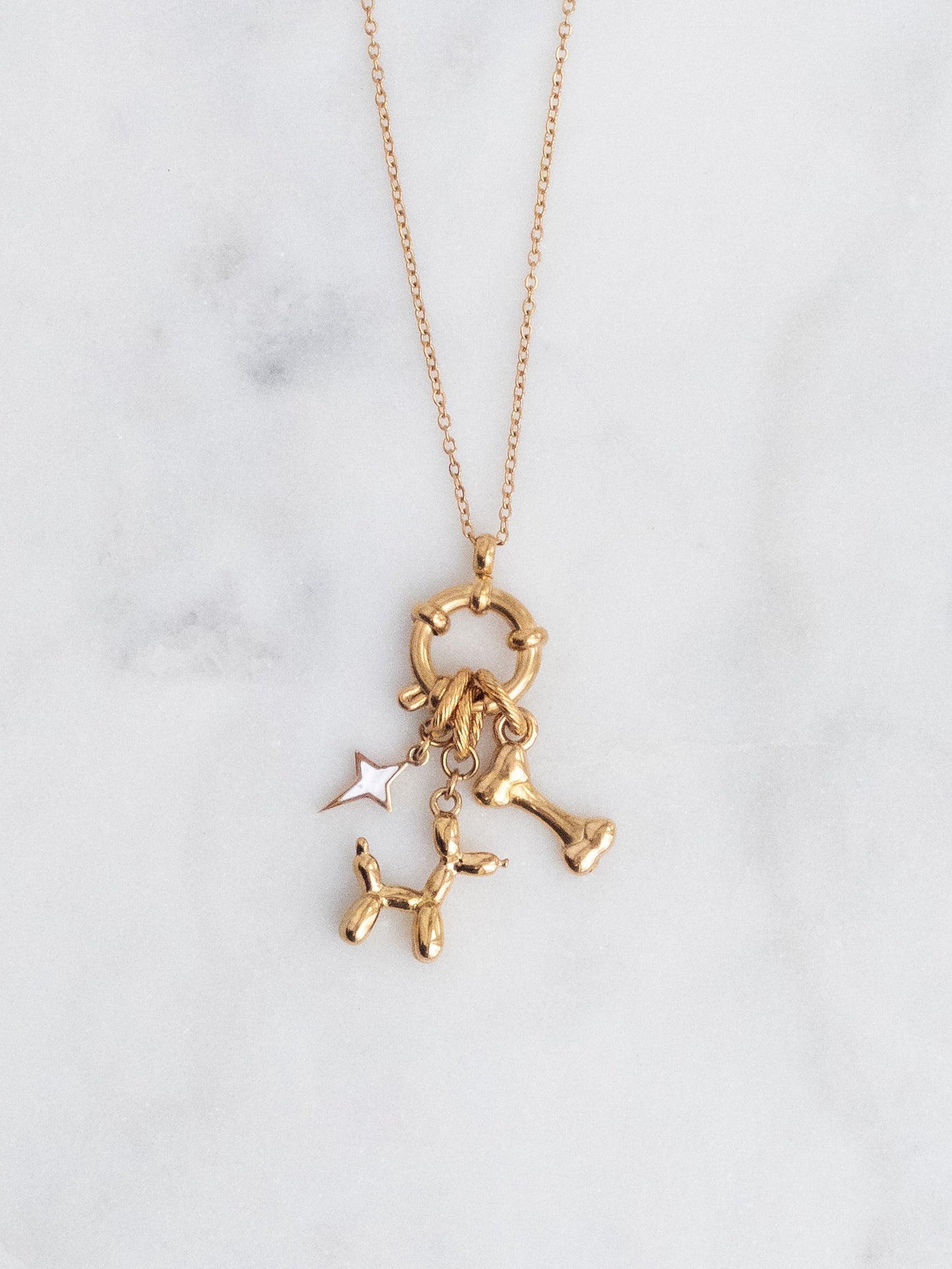 Spring Ring Charm Keeper Necklace