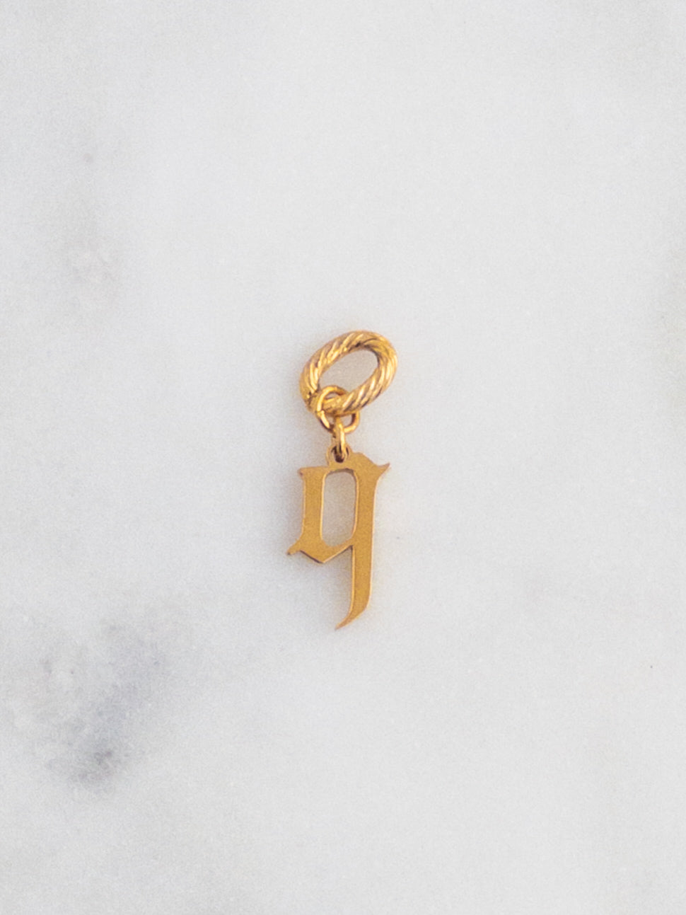Old English Letter Charm