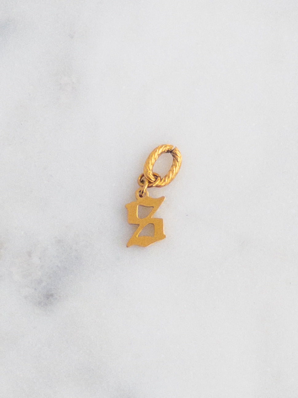 Old English Letter Charm