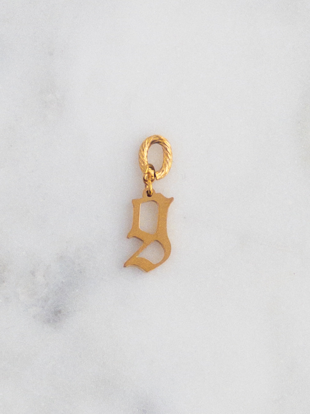 Old English Letter Charm