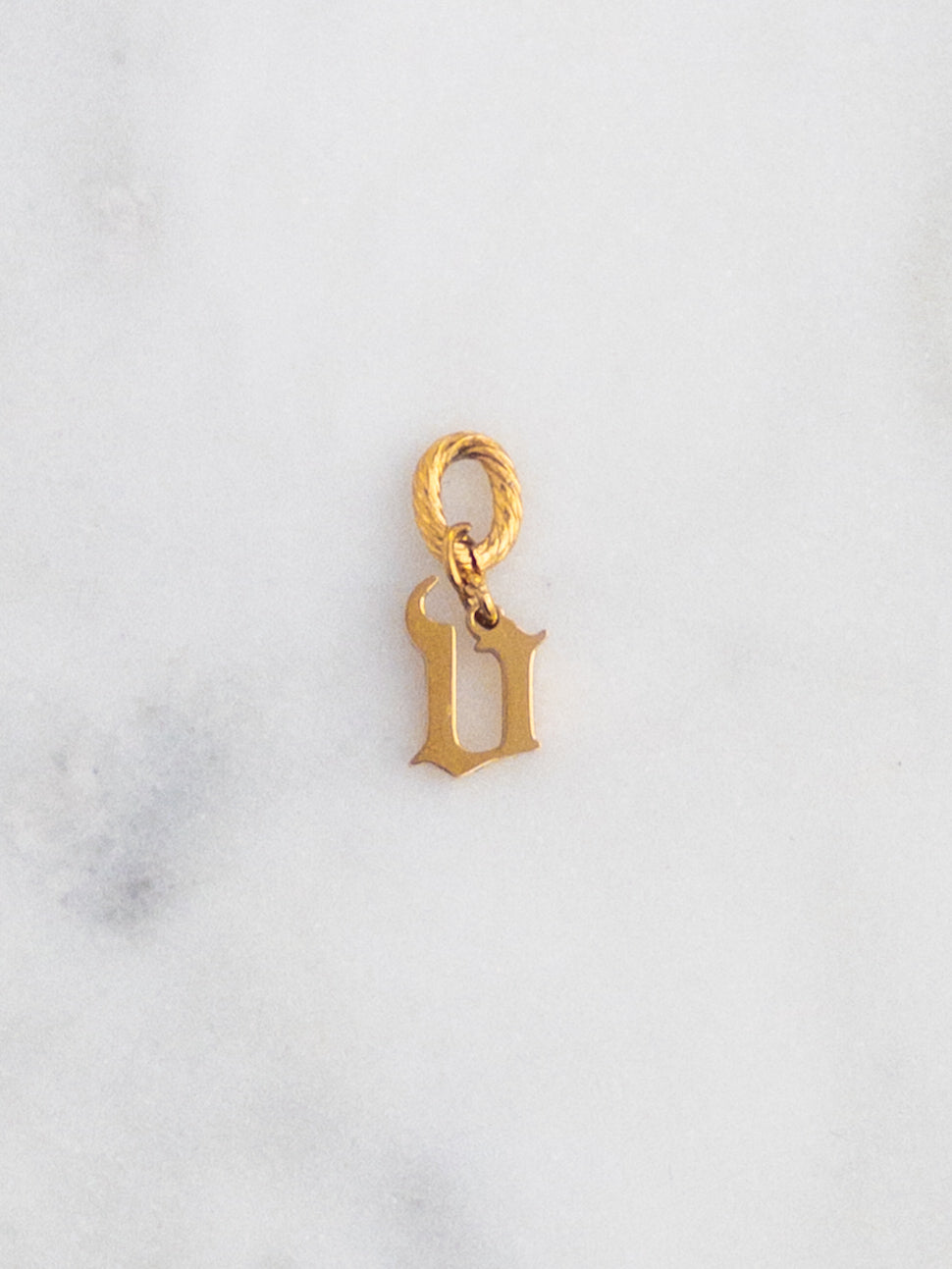 Old English Letter Charm