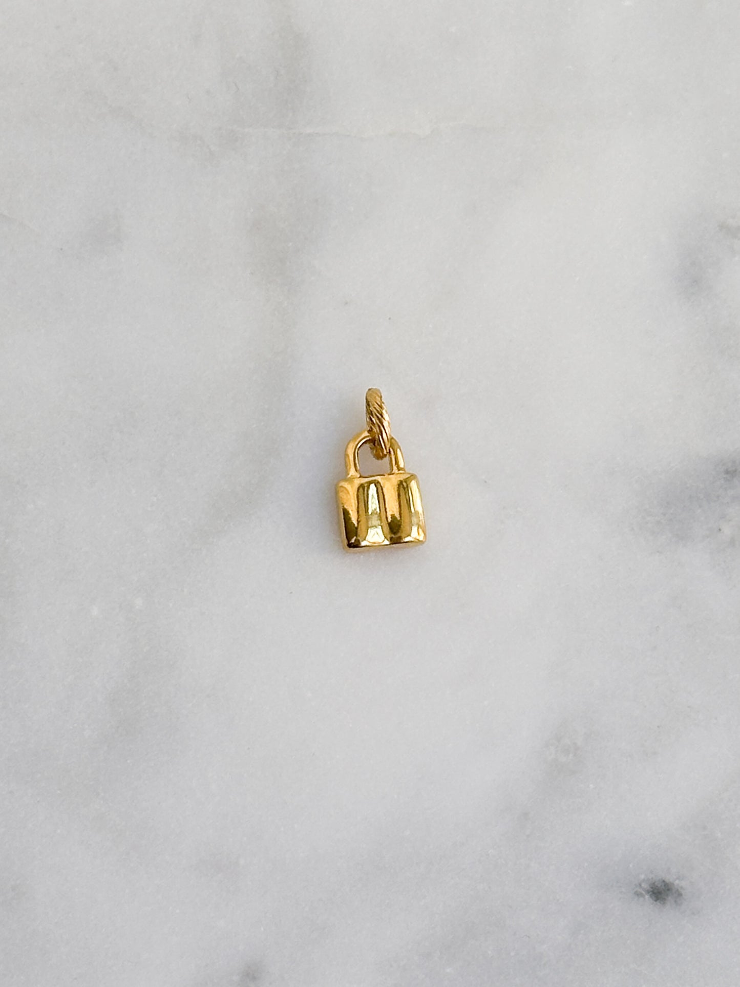 Indented Padlock Charm