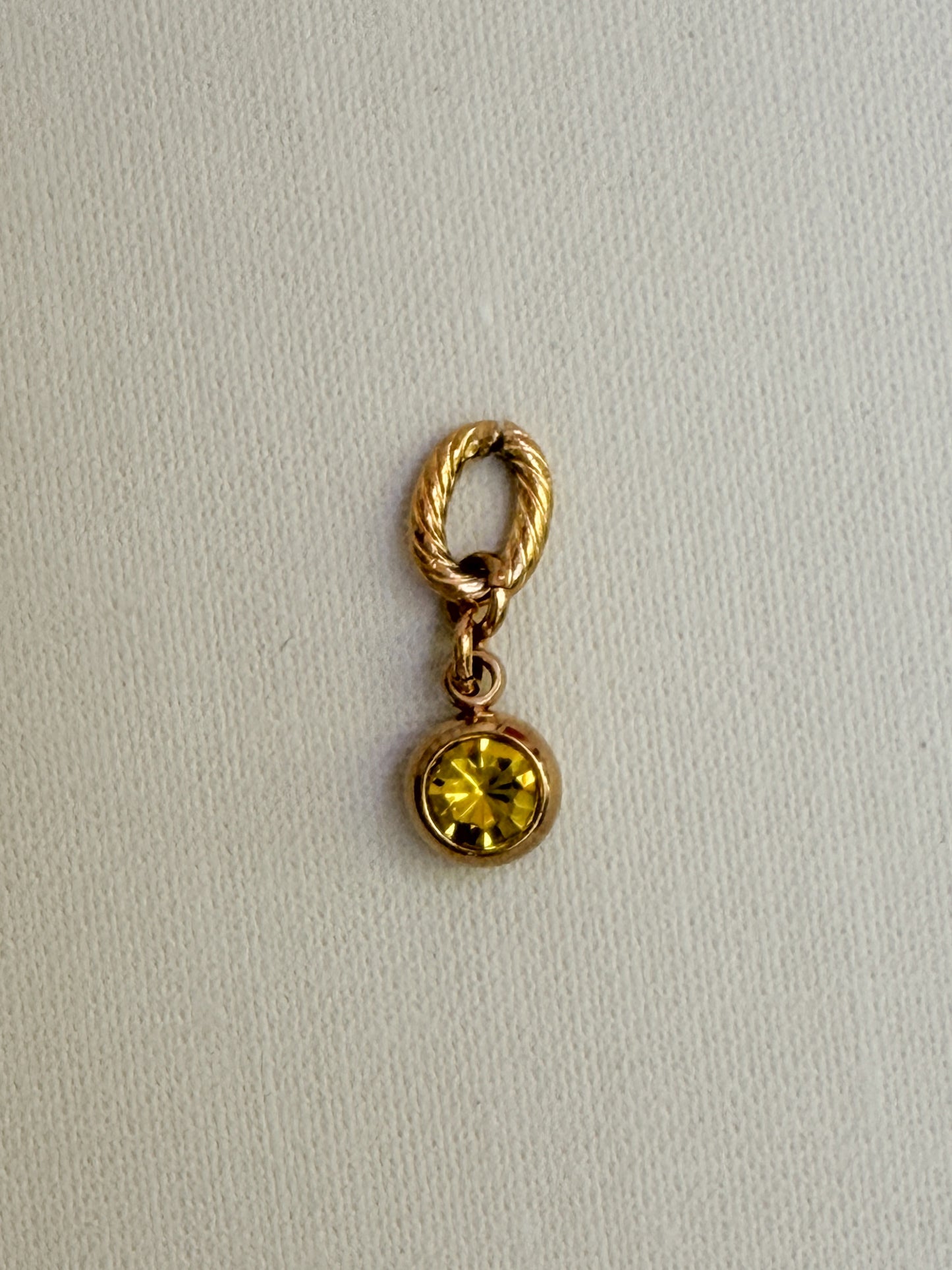 Small Round Color Rhinestone Charm
