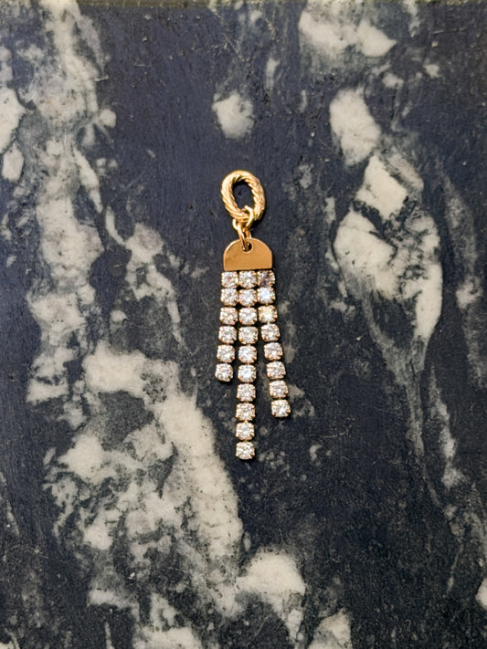 Three Strand Rhinestone Charm