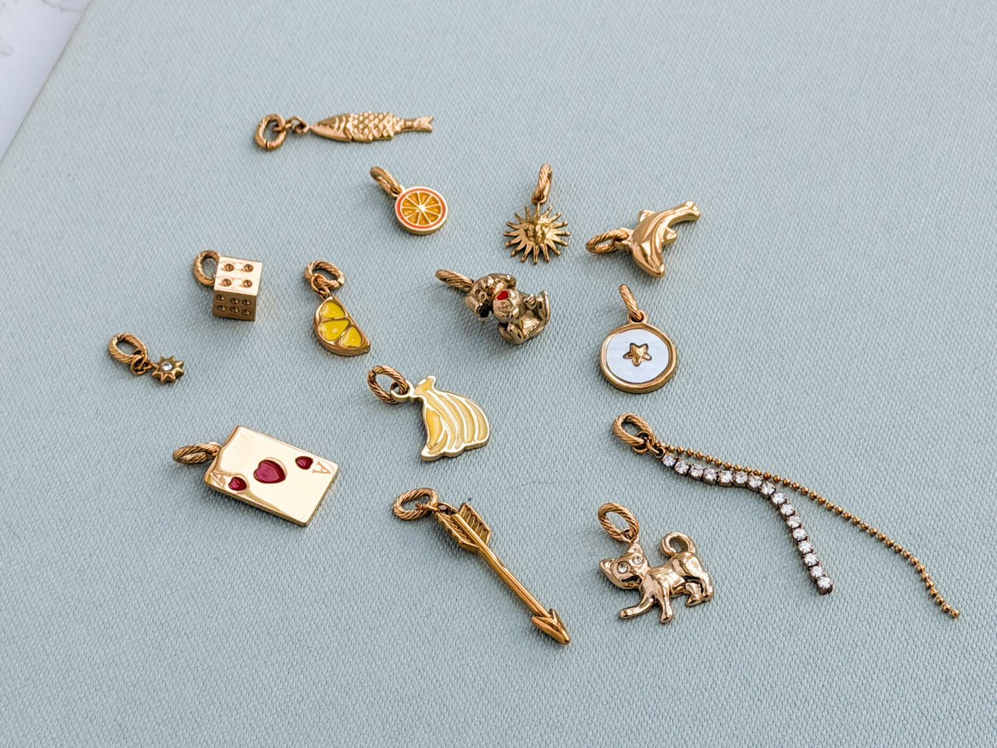 Dog with Heart Charm