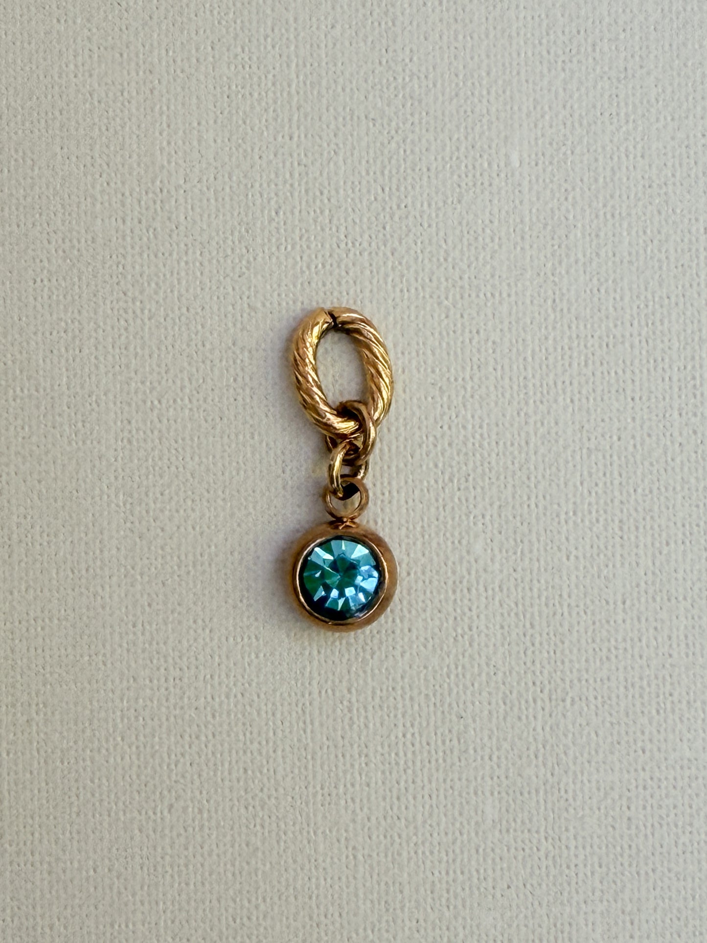 Small Round Color Rhinestone Charm
