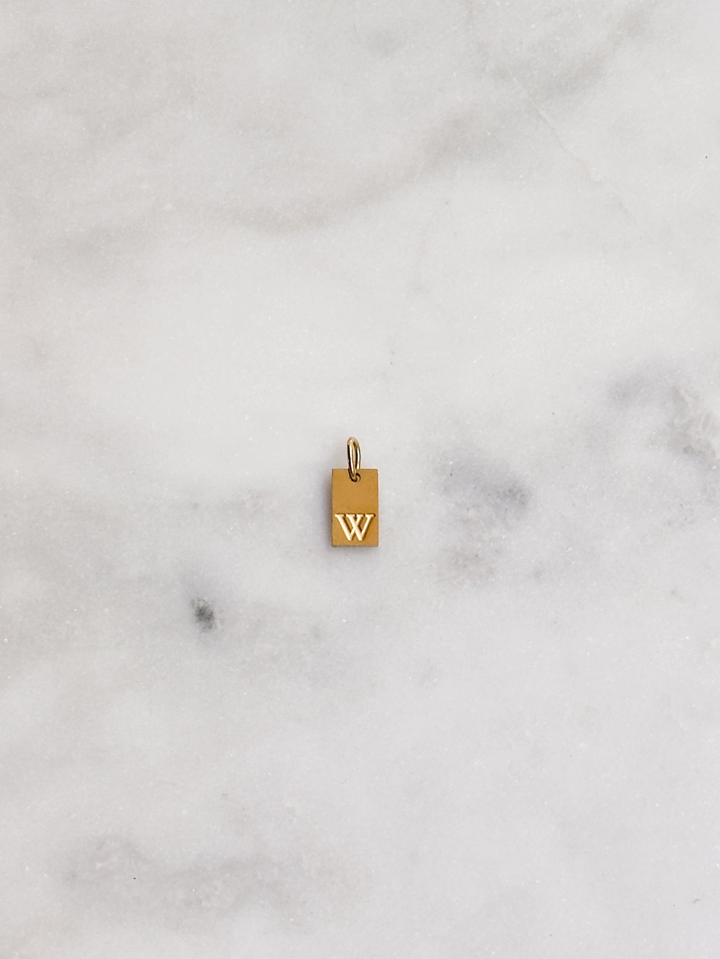 Rectangle Initial Pendant