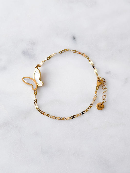 Shell Butterfly Connector Bracelet