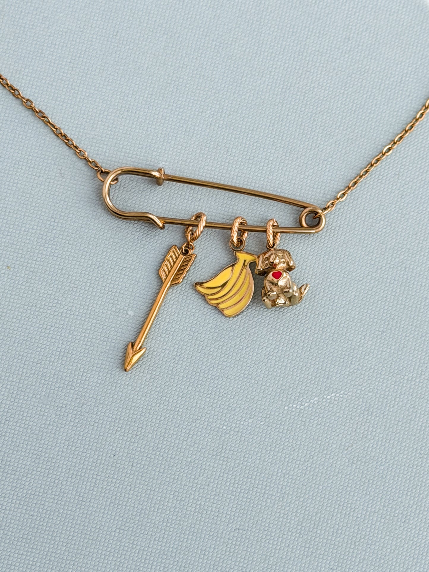 Dog with Heart Charm