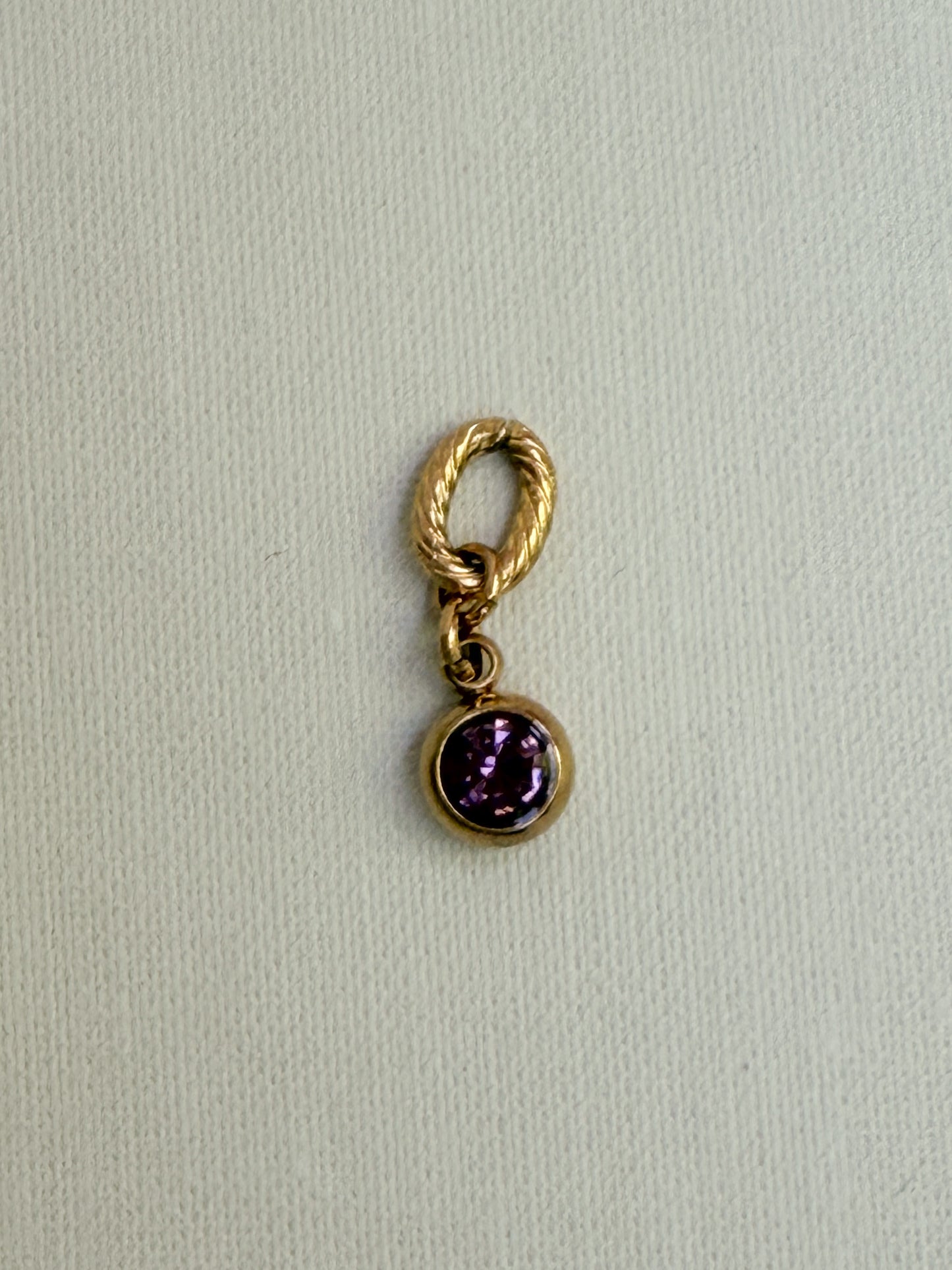 Small Round Color Rhinestone Charm