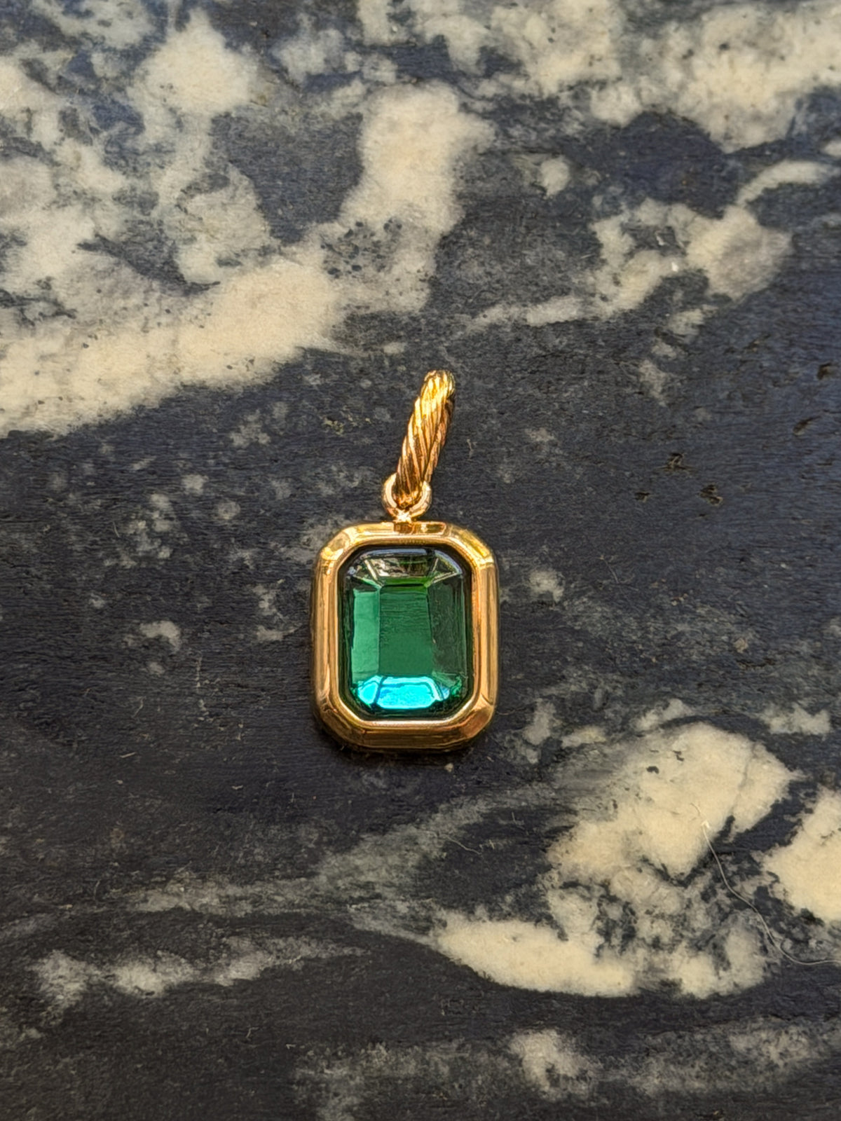 Bezeled Rhinestone Pendant Charm