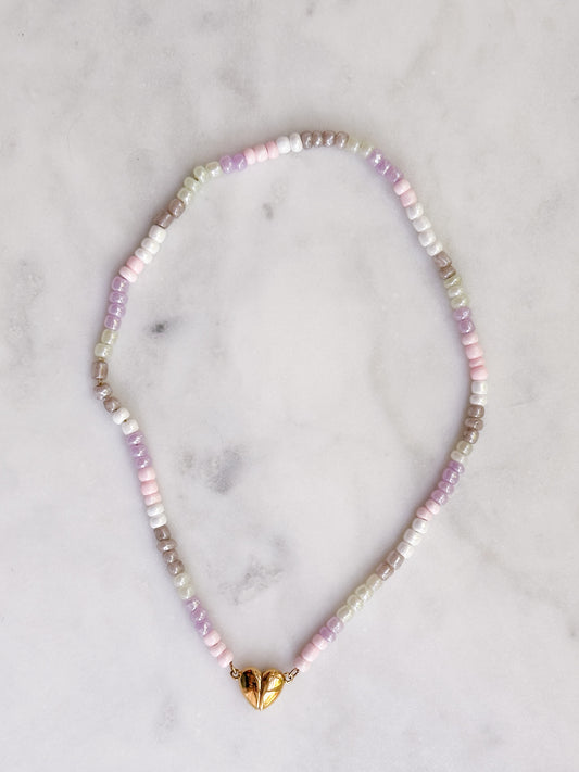 Kids Pastel Glass Beaded Necklace