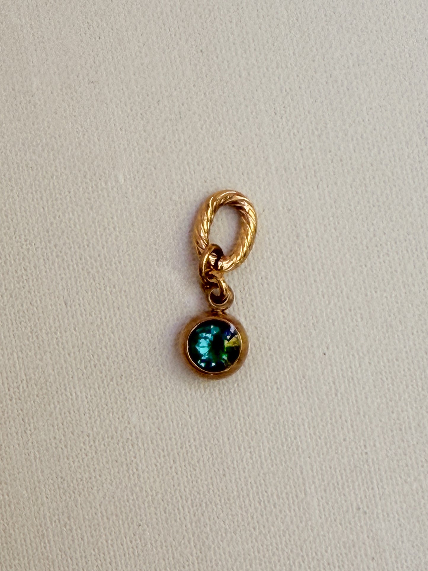 Small Round Color Rhinestone Charm