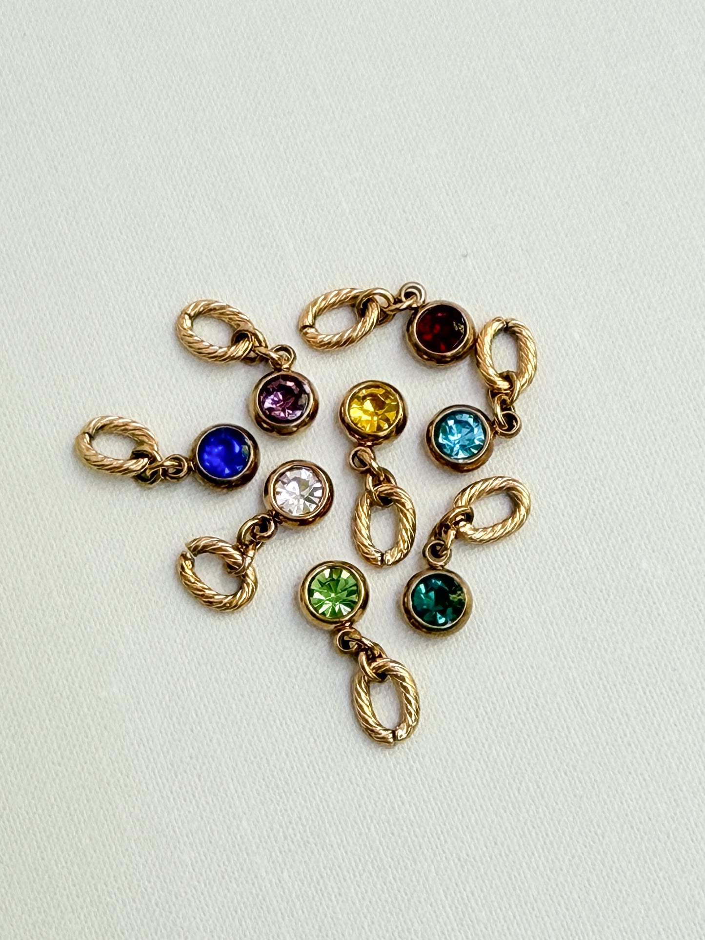 Small Round Color Rhinestone Charm