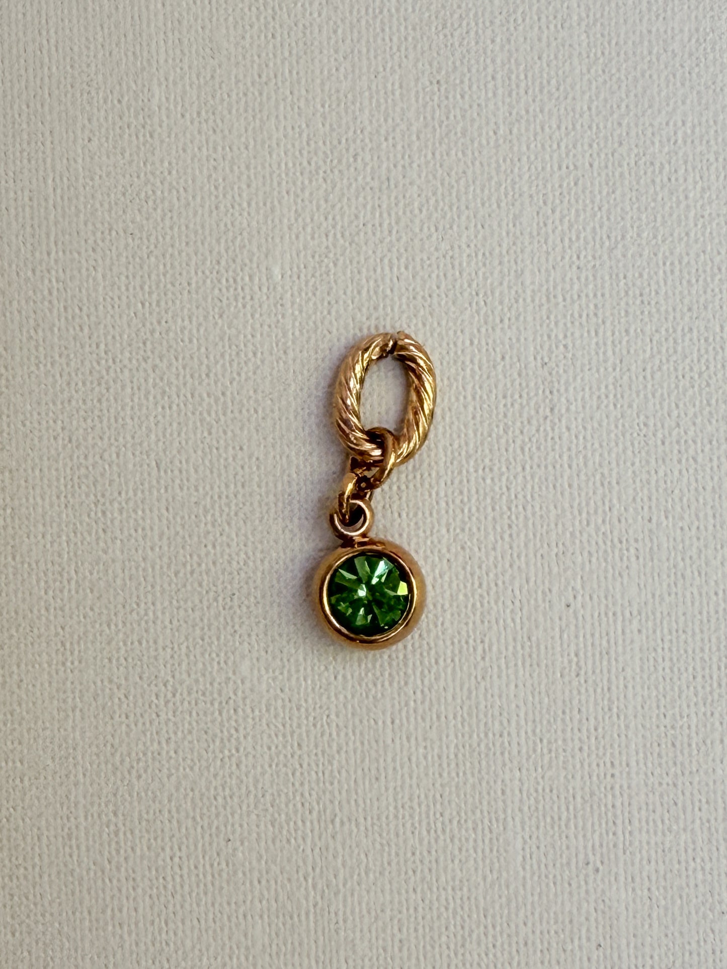 Small Round Color Rhinestone Charm