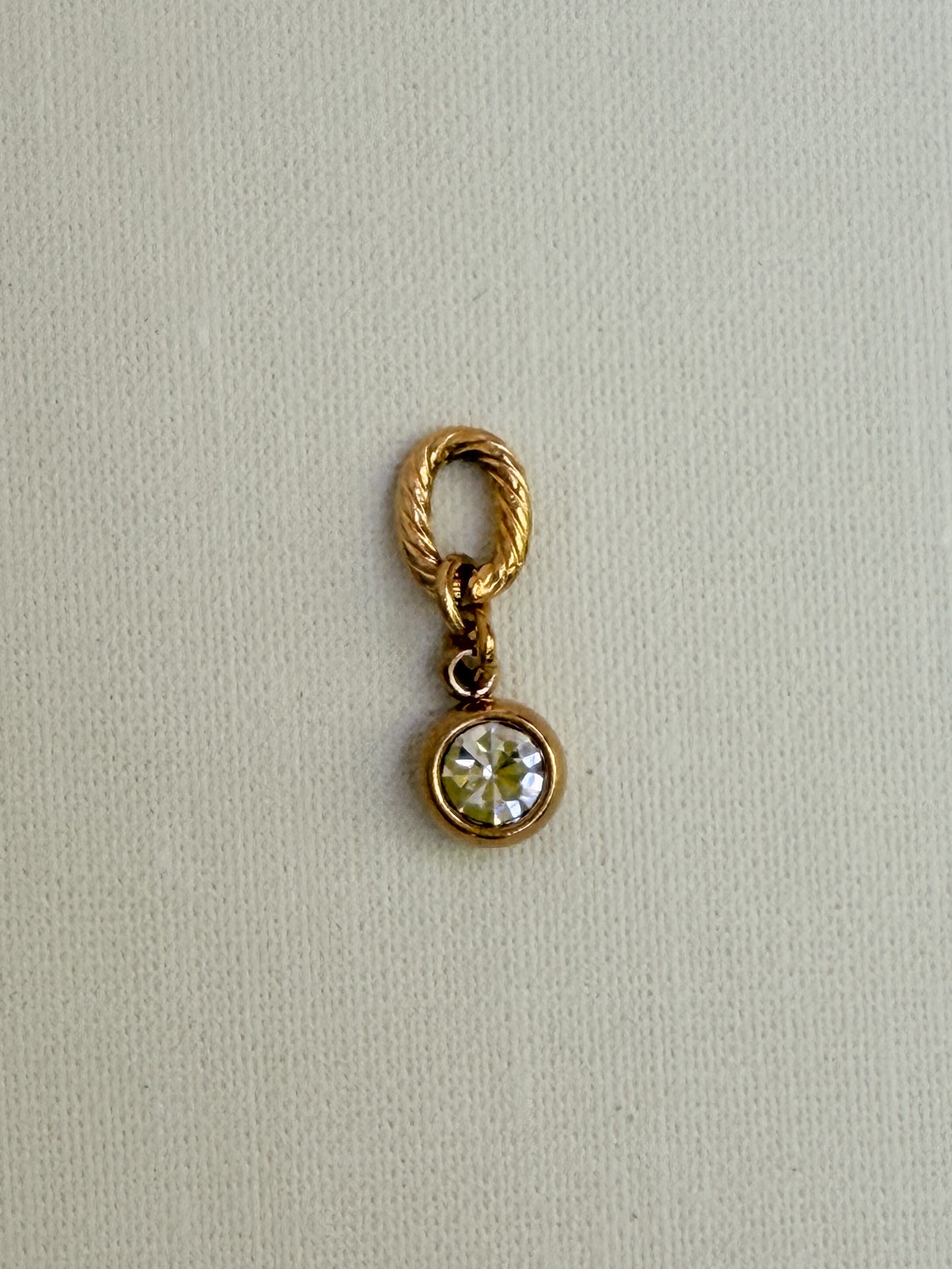 Small Round Color Rhinestone Charm