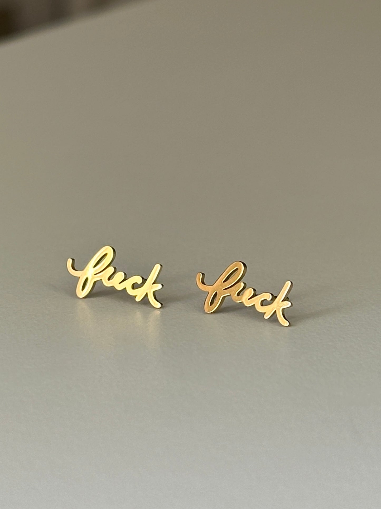 Fuck Script Earrings