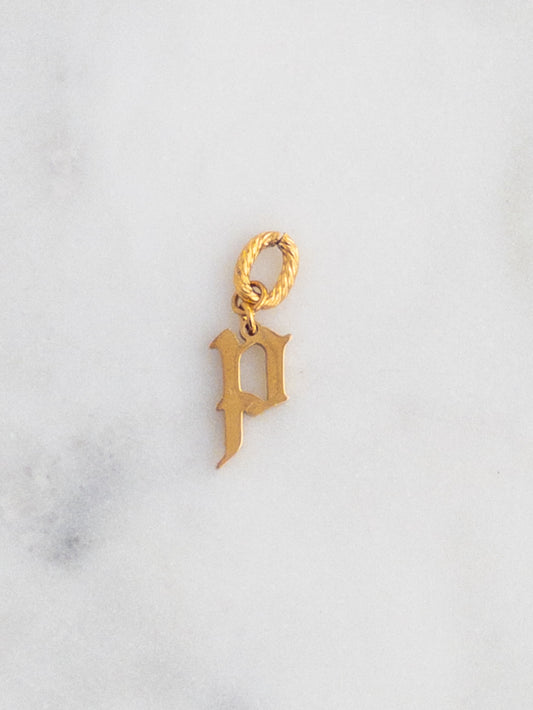 Old English Letter Charm