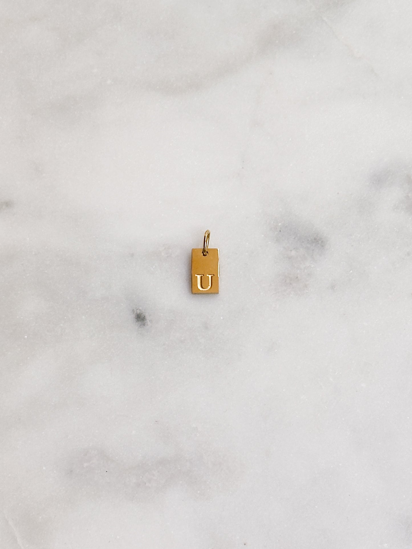 Rectangle Initial Pendant