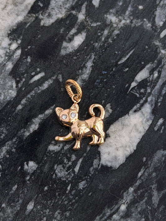 Rhinestone Eye Cat Charm