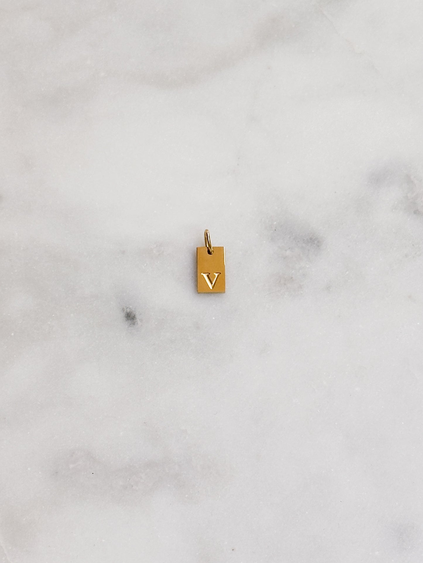 Rectangle Initial Pendant