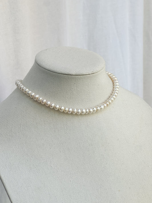 Button Pearl Necklace