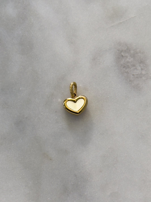 Mother of Pearl Inset Heart Charm