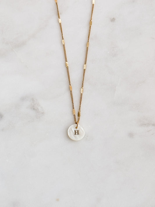 Shell Initial Pendant