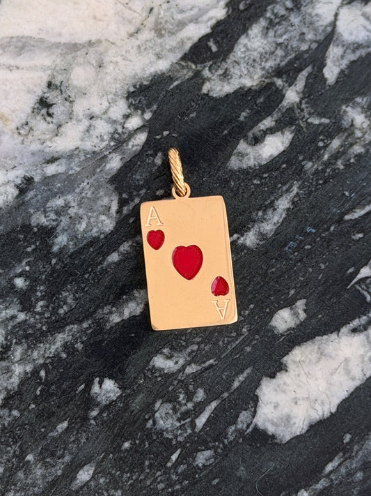 Ace of Hearts Charm