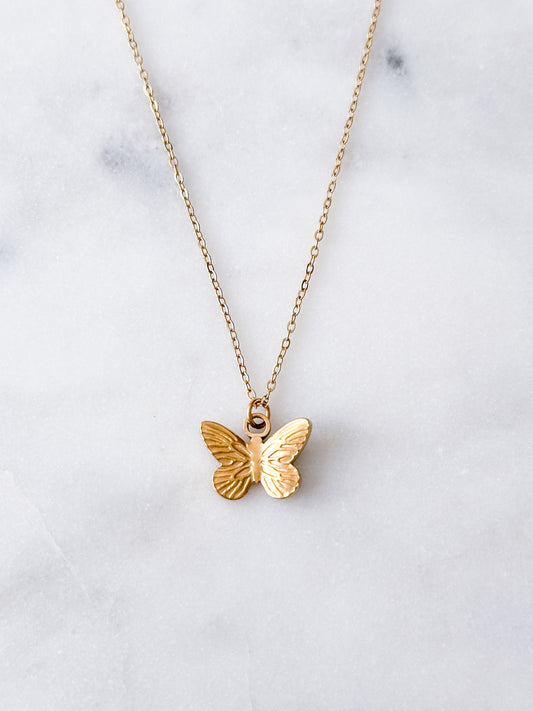 Textured Butterfly Pendant