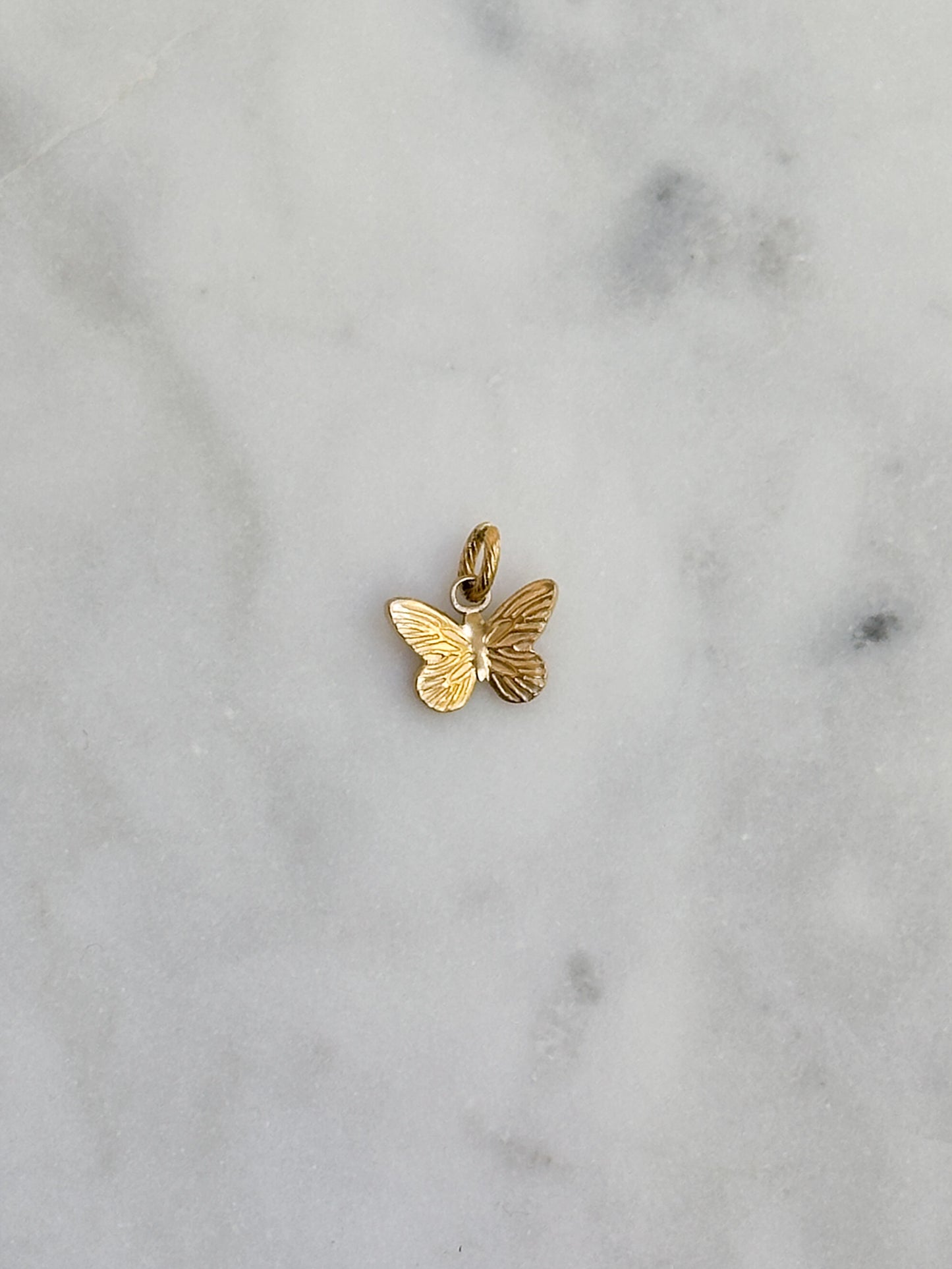 Textured Butterfly Charm