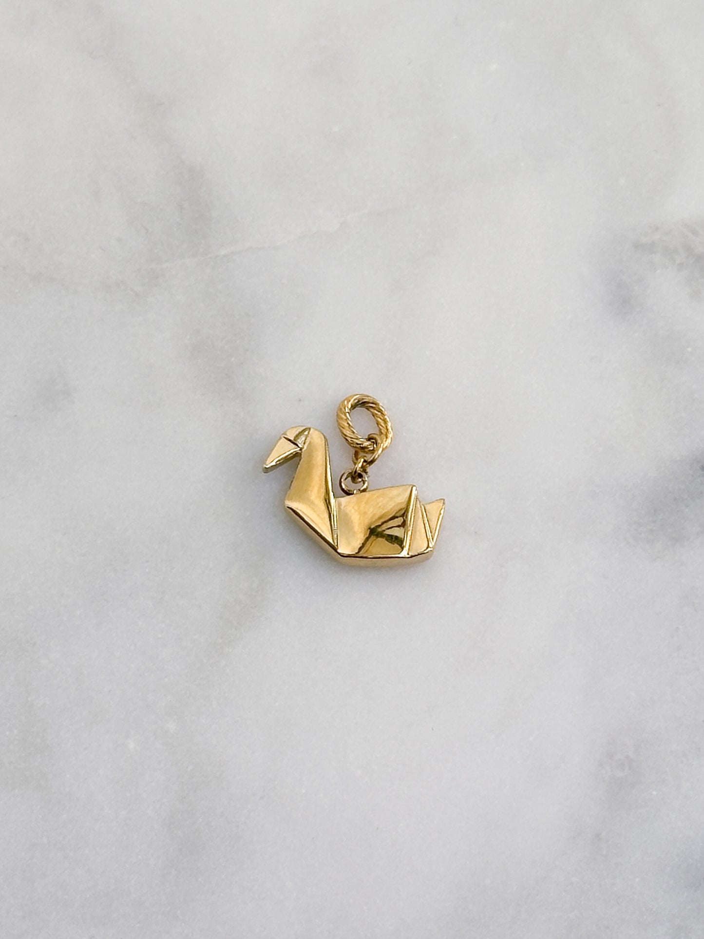 Origami Swan Charm