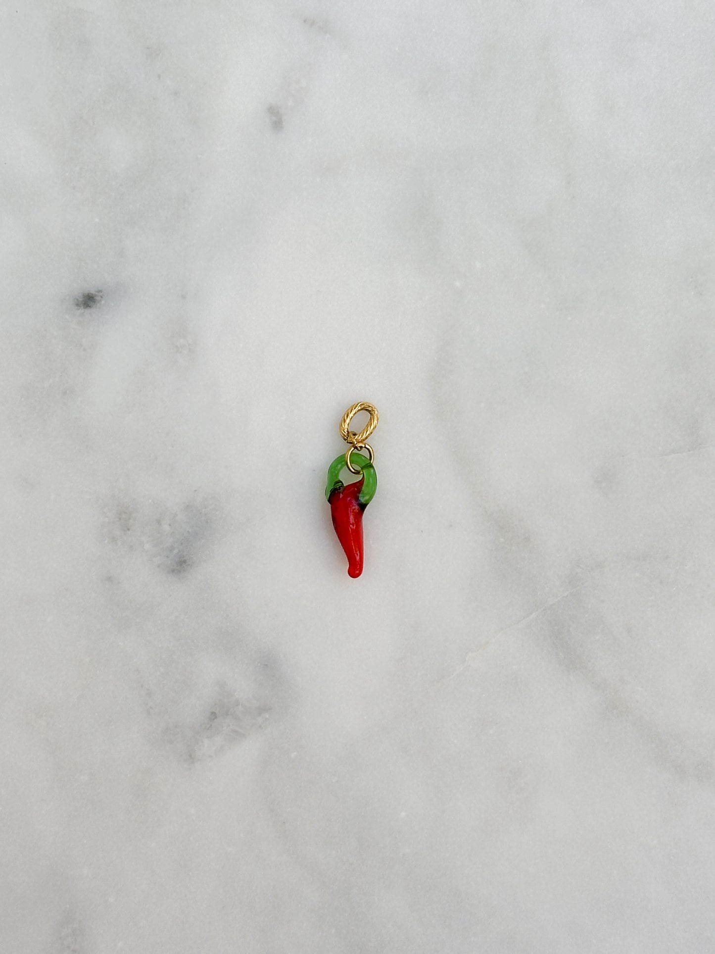 Glass Chili Pepper Charm