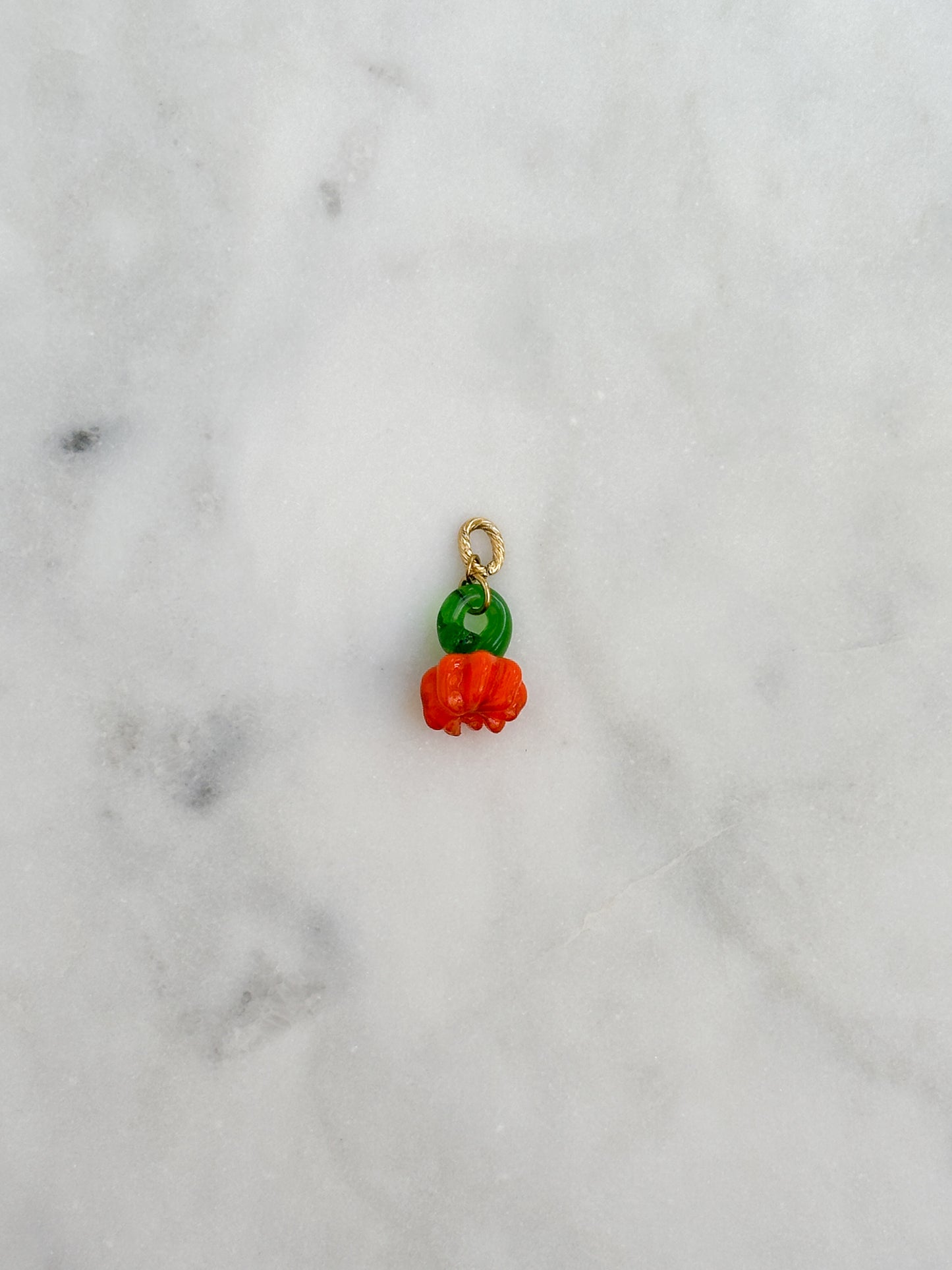 Glass Pumpkin Charm