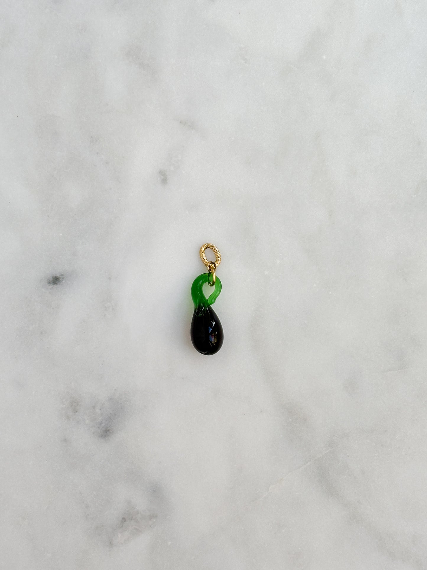 Glass Eggplant Charm