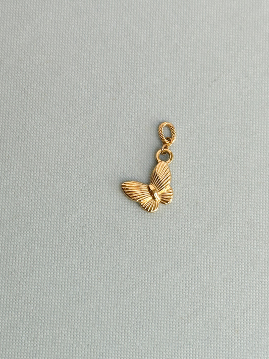 Line Texture Butterfly Charm