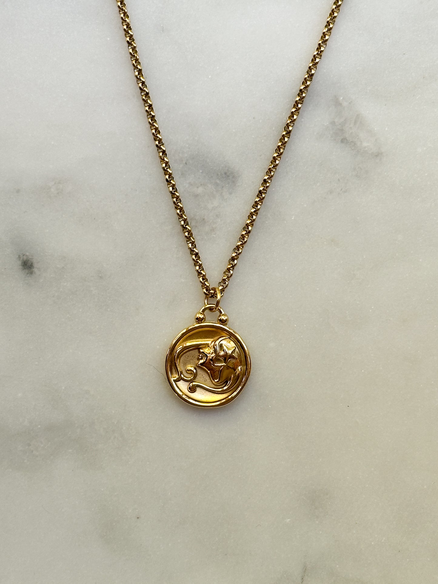 Double Sided Zodiac Pendant